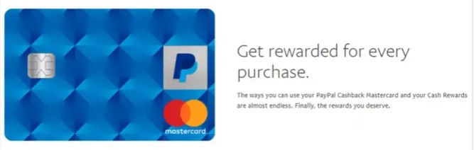 Tarjeta Paypal cashback mastercard